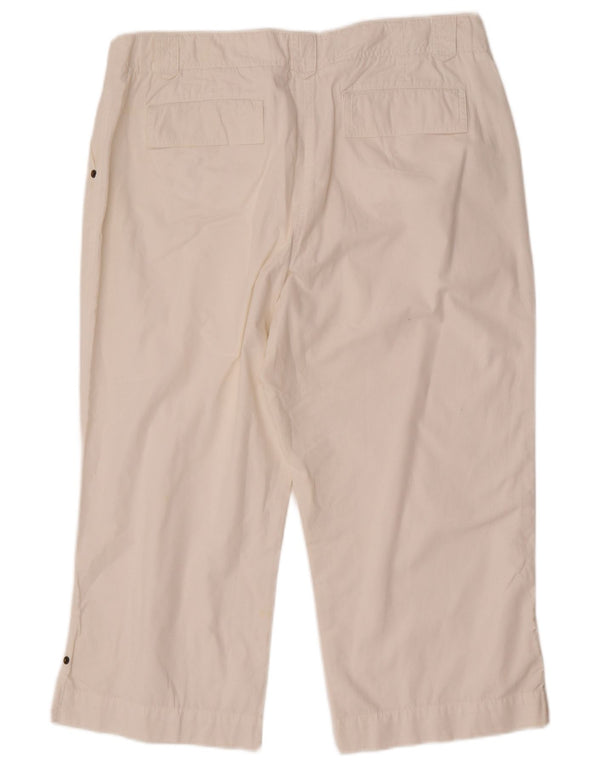 Женские капри с высокой талией Marks & Spencer, Великобритания, 18 XL, W34, L22, белые