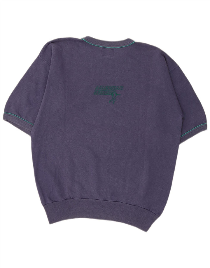 Мужской свитшот с рисунком American System By Olmes Carretti, большой синий