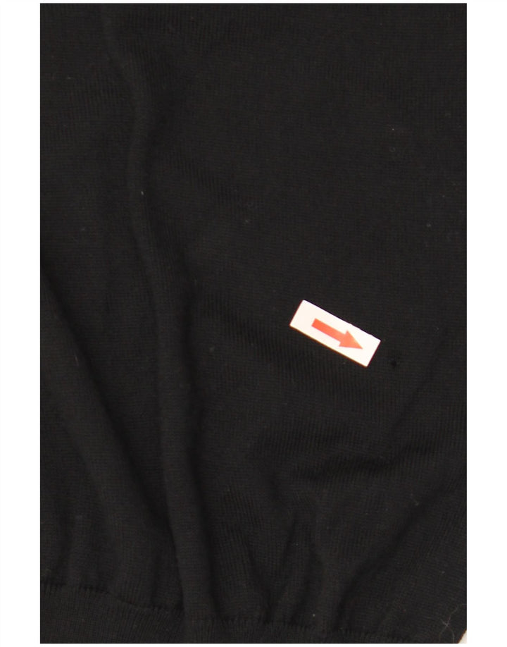 Мужской свитер с высоким воротником Hugo Boss 2XL, черный, шерсть