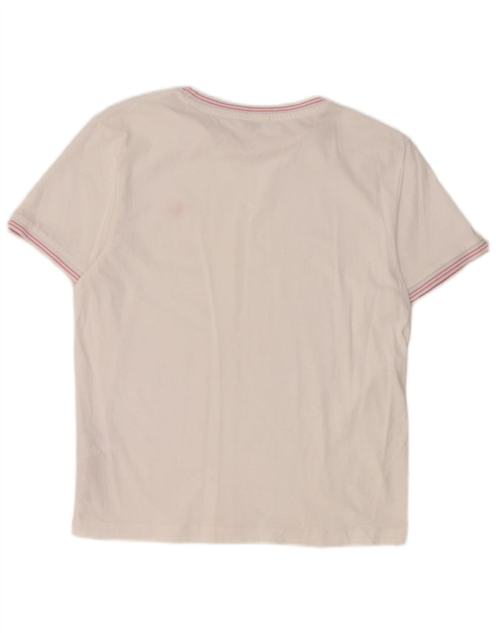Женская футболка Jack Wills Top UK 14, средний белый хлопок, белый цвет