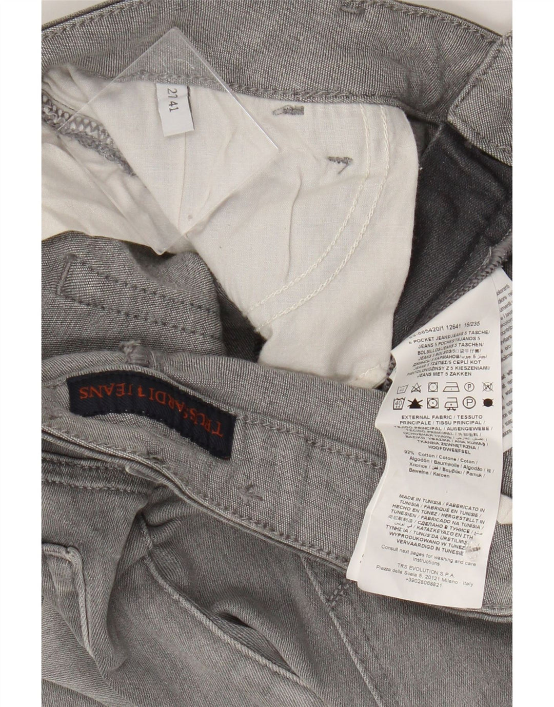 TRUSSARDI Женские прямые джинсы W27 L25 Серые, хлопок