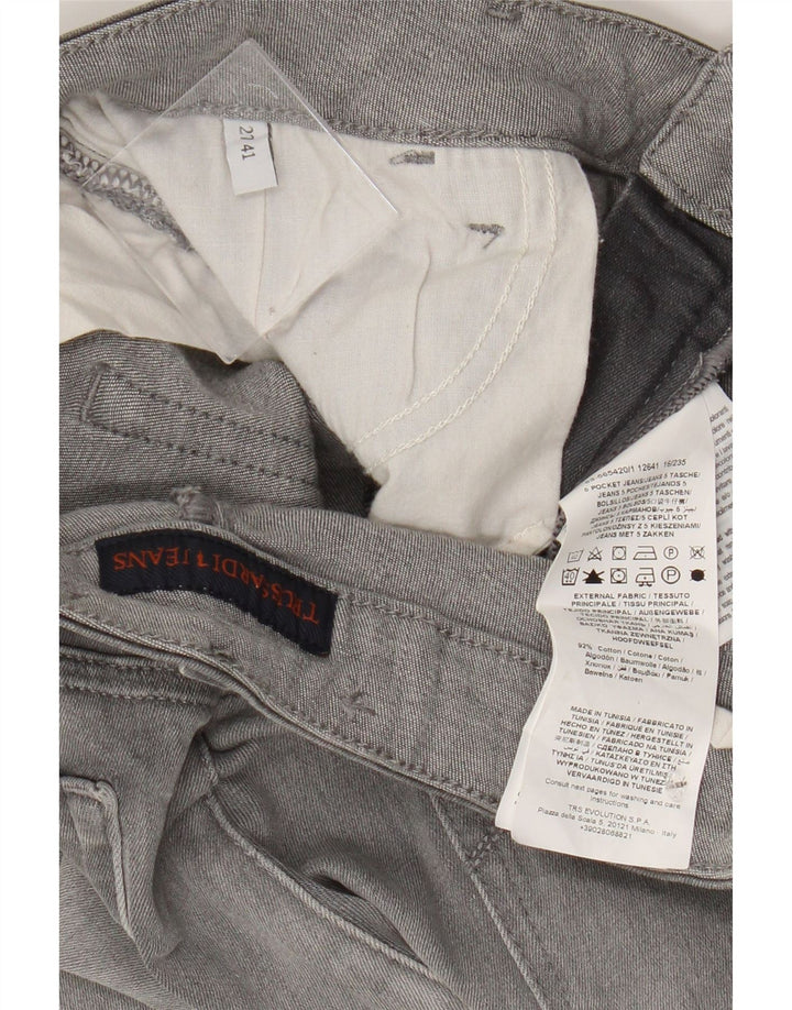 TRUSSARDI Женские прямые джинсы W27 L25 Серые, хлопок