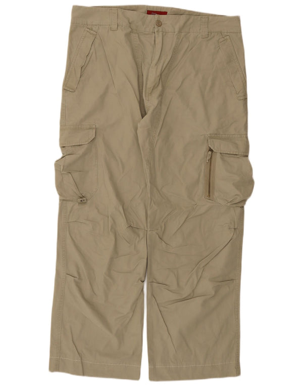 Мужские прямые брюки карго Zara EU 48 XL W38 L30, бежевый хлопок