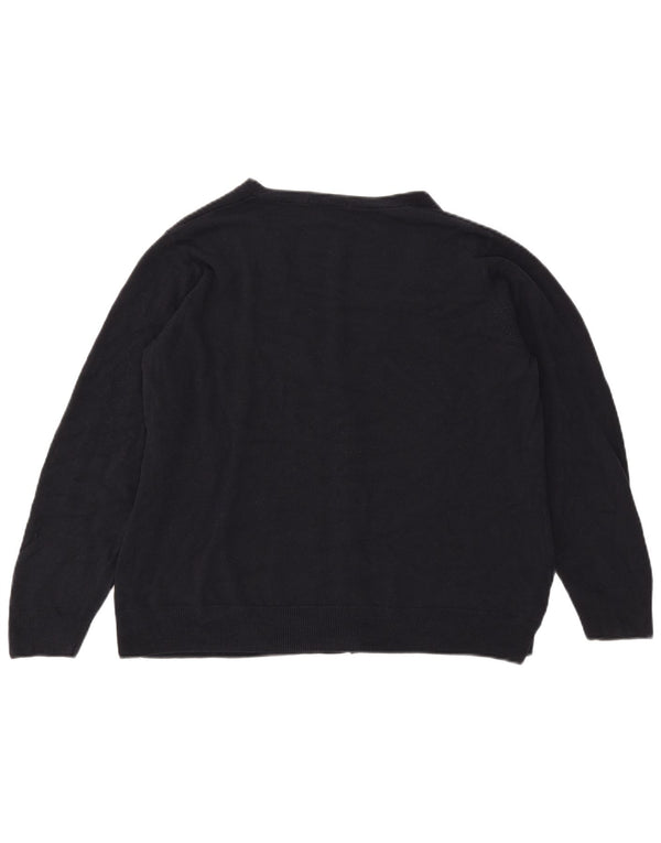 Женский кардиган Marks & Spencer UK 22 3XL Темно-синий акрил