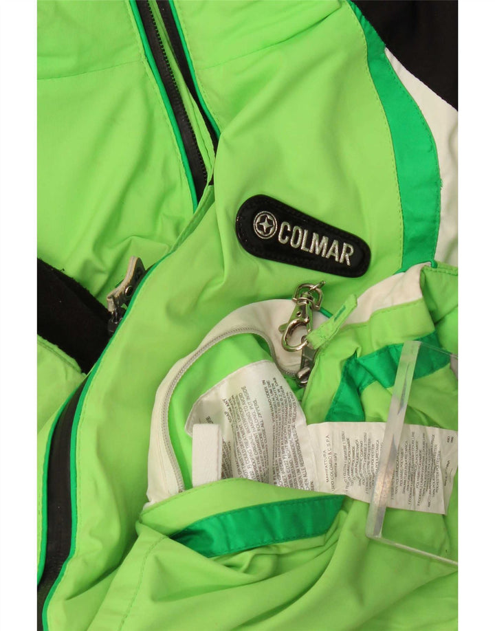 Colmar Женская лыжная куртка оверсайз с капюшоном IT 40 XS Зеленая с цветными блоками