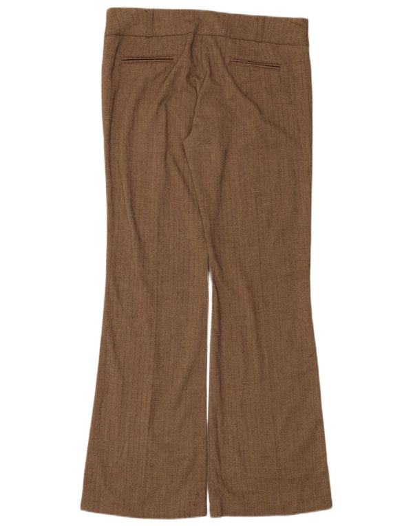 Женские повседневные брюки Jane Norman, большие размеры W34 L33, США 12, коричневые с рисунком «елочка»