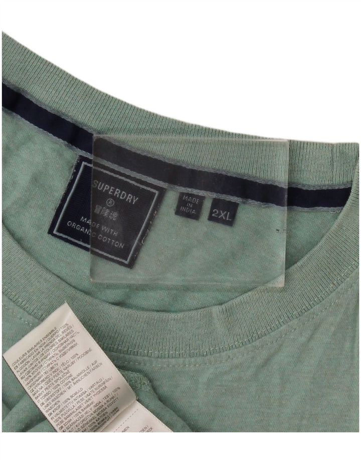 Мужская футболка Superdry Top 2XL, зеленый хлопок