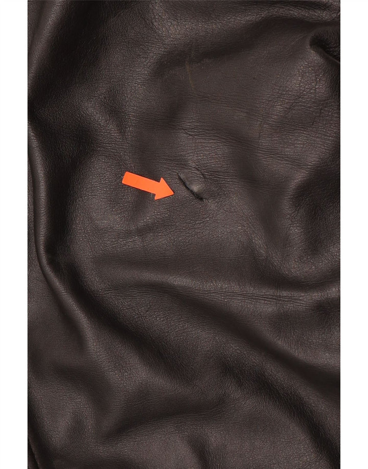 ВИНТАЖНЫЕ женские мотобрюки IT 44 Medium W30 L27 Черные кожаные