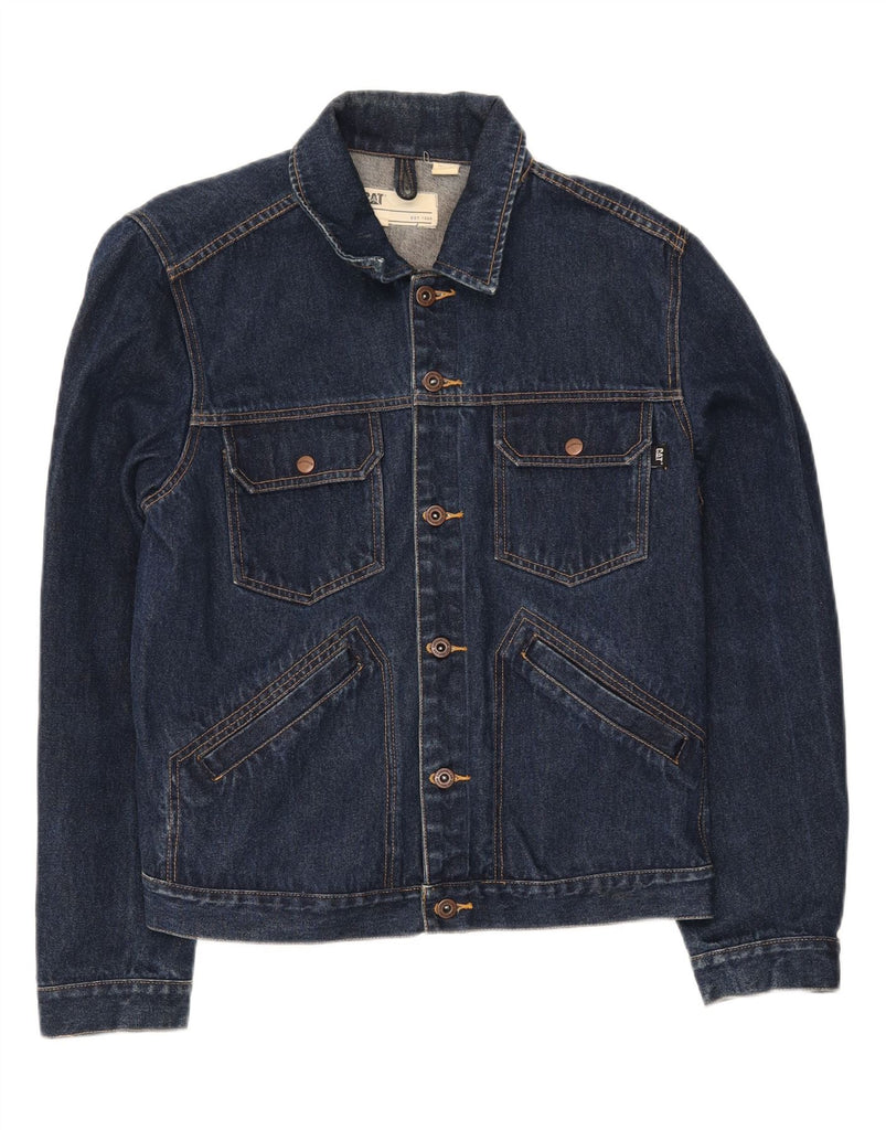 CATERPILLAR Mens Denim Jacket UK 38 Medium Navy Blue Cotton Vintage Caterpillar and Second-Hand Caterpillar from Messina Hembry 