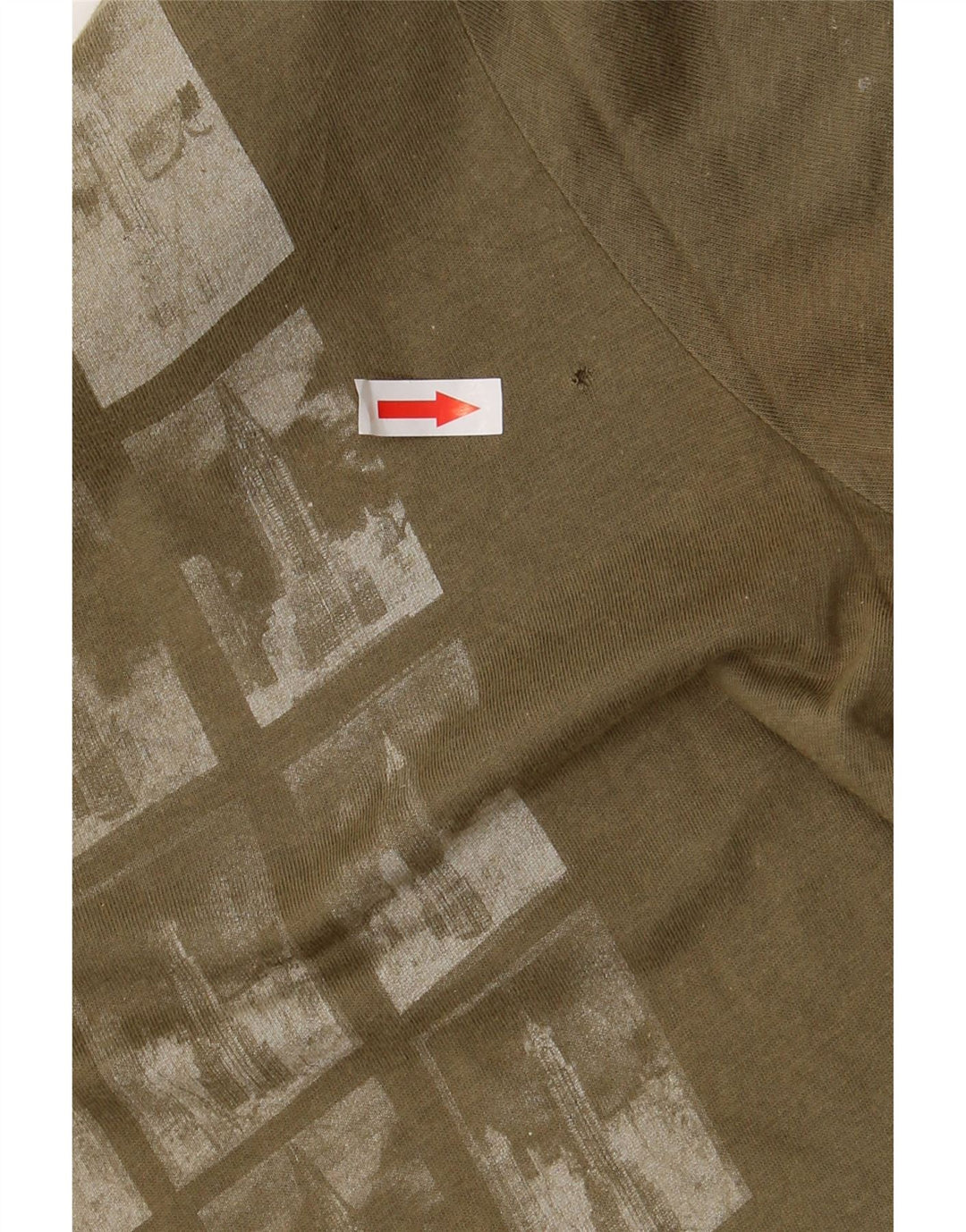 CALVIN KLEIN JEANS Мужская футболка с рисунком Топ среднего размера из хлопка цвета хаки