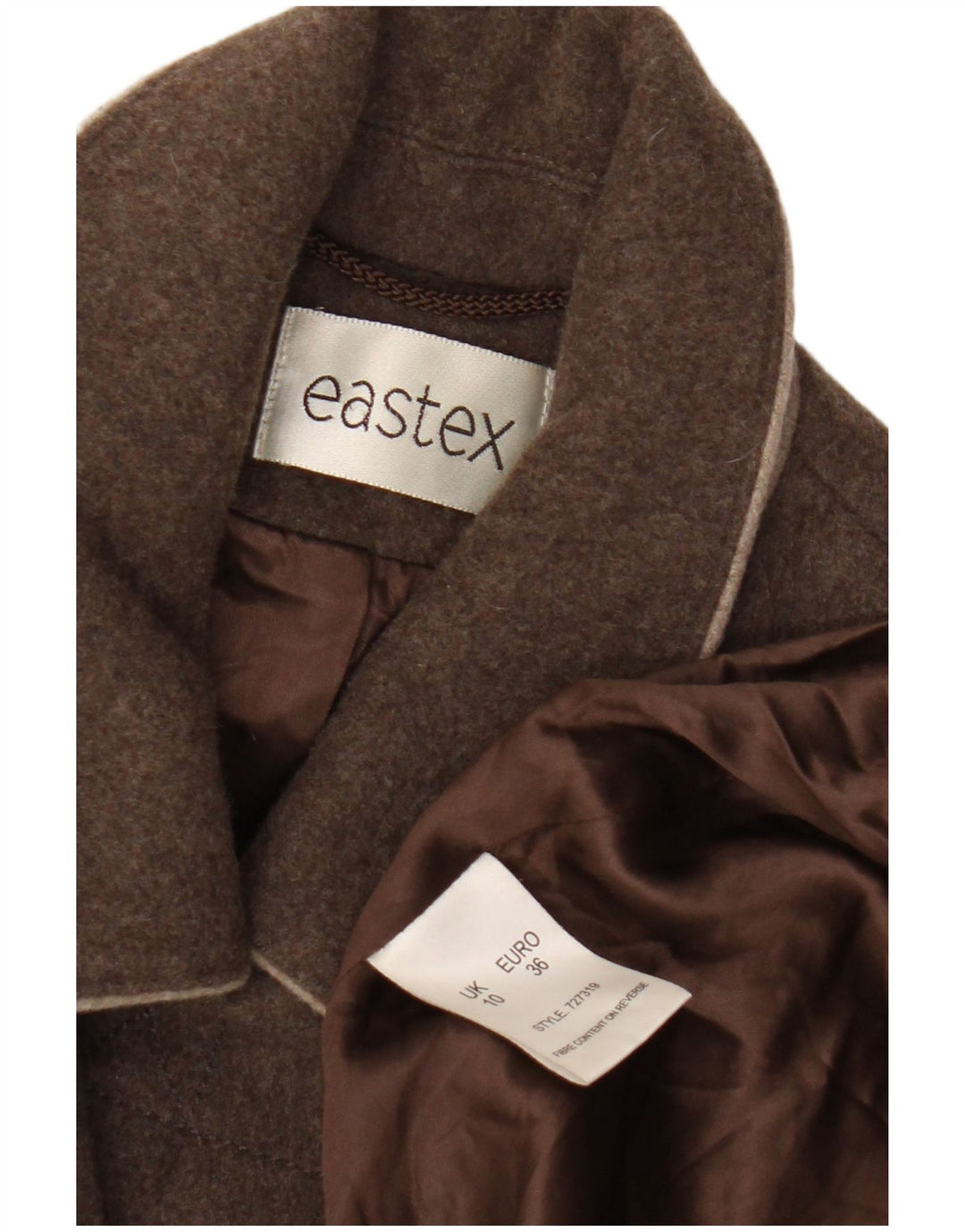 Женский дафлкот Eastex UK 10, маленький, коричневый, шерсть