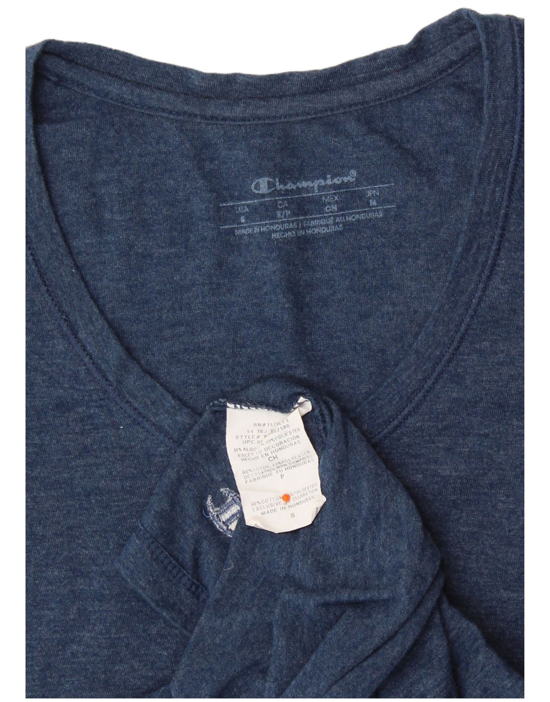 Женская футболка CHAMPION Top UK 8, маленький синий хлопок