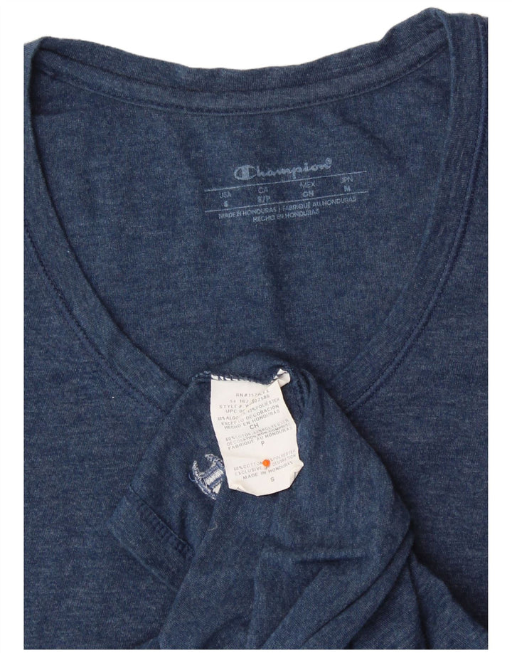 Женская футболка CHAMPION Top UK 8, маленький синий хлопок