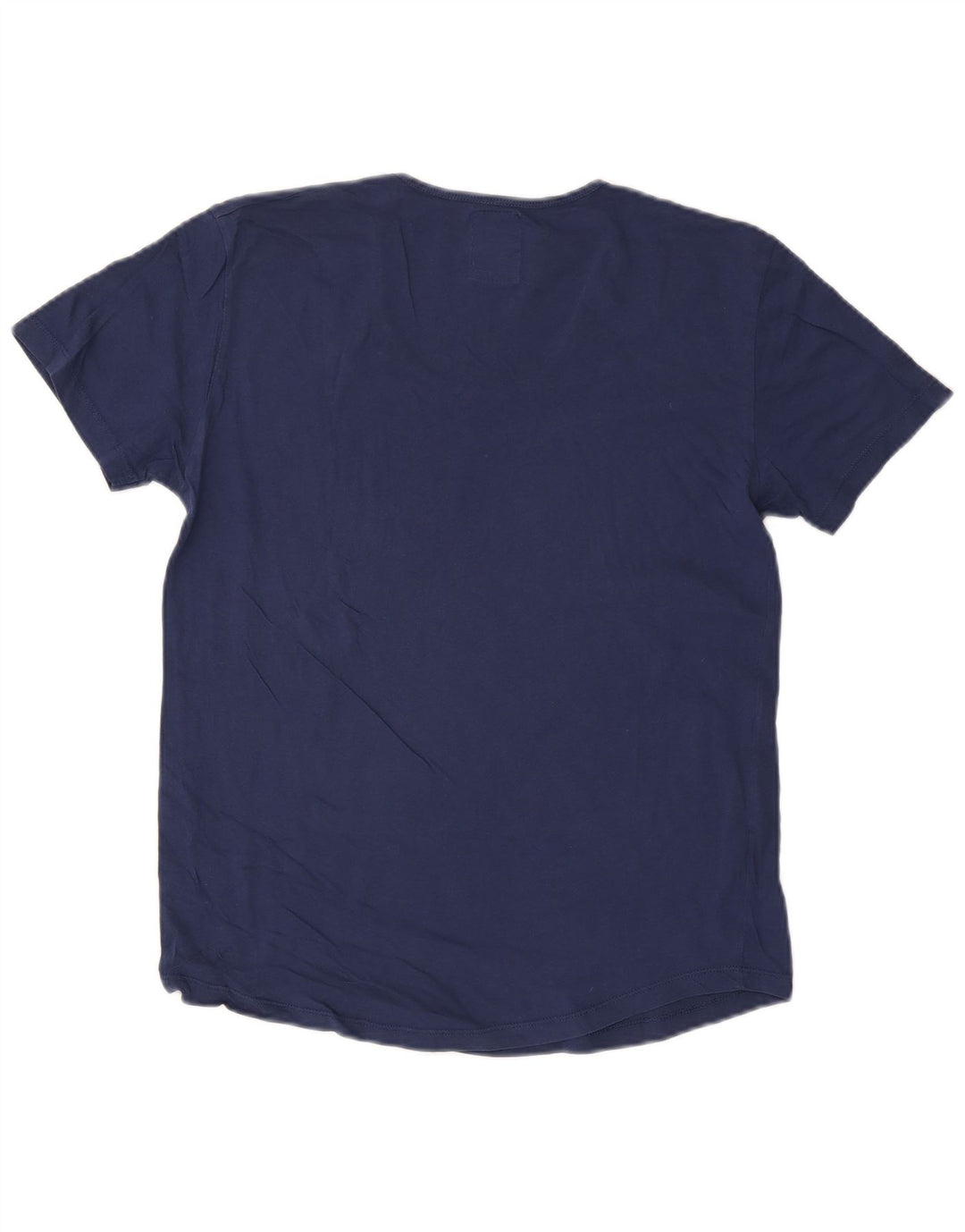 Женская футболка ZARA Top UK 14, большой размер, темно-синий, хлопок