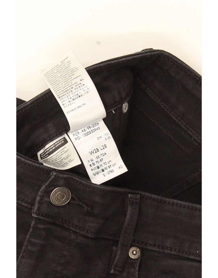 Женские узкие джинсы Levi's 712 W28 L28, черный хлопок