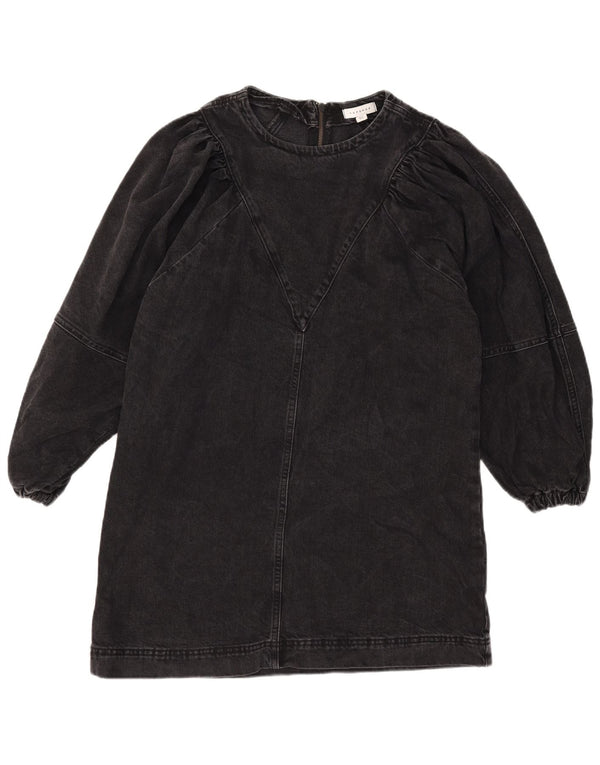 Женское джинсовое платье с рукавом 3/4 Topshop UK 14, большое черное хлопковое платье