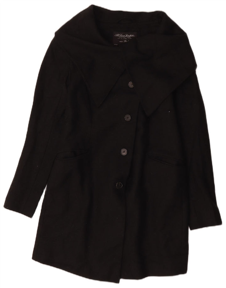 Женское пальто All Saints UK 12, среднее, черное, шерстяное
