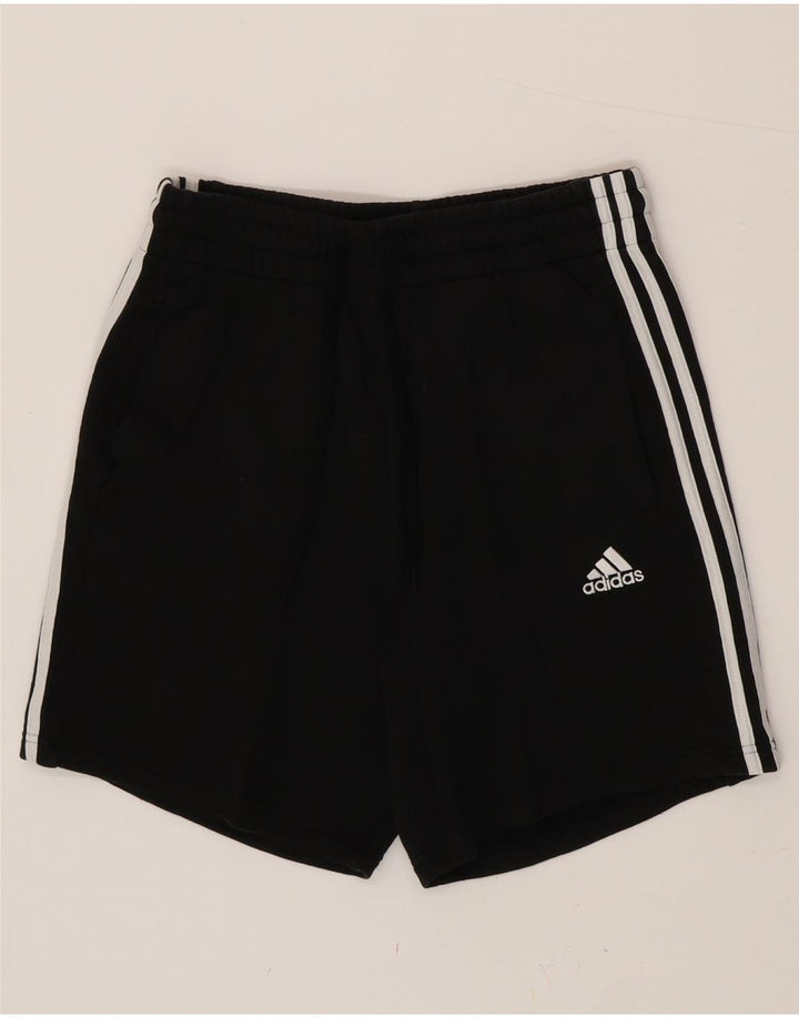 Мужские спортивные шорты Adidas среднего размера, черные, хлопок