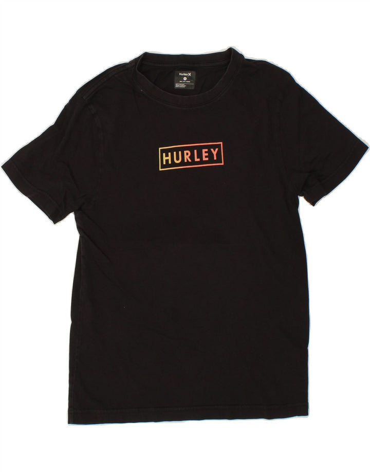 HURLEY Mens Graphic T-Shirt Top Small Black Cotton Vintage Hurley and Second-Hand Hurley from Messina Hembry 