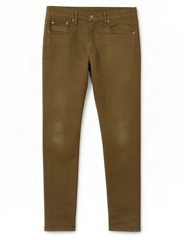 Мужские зауженные джинсы Levi's 512 W30 L32 цвета хаки, хлопок