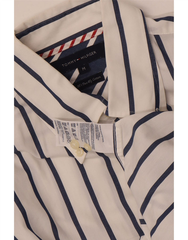 Мужская рубашка Tommy Hilfiger из хлопка в белую полоску среднего размера