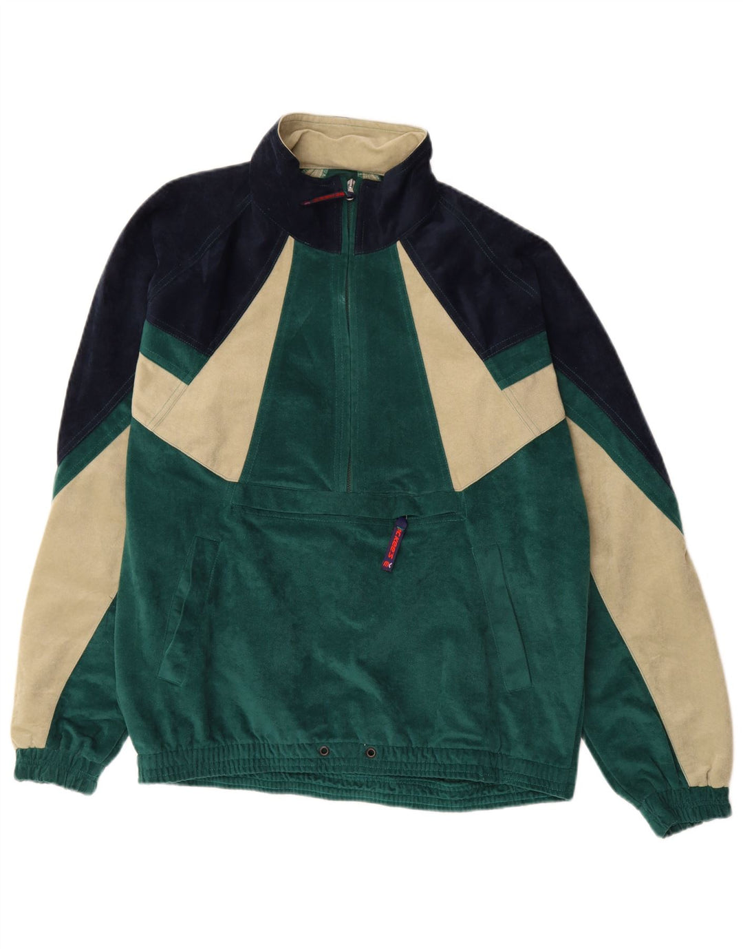 Мужской велюровый спортивный костюм MC KEE'S, средний зеленый полиэстер с цветными блоками