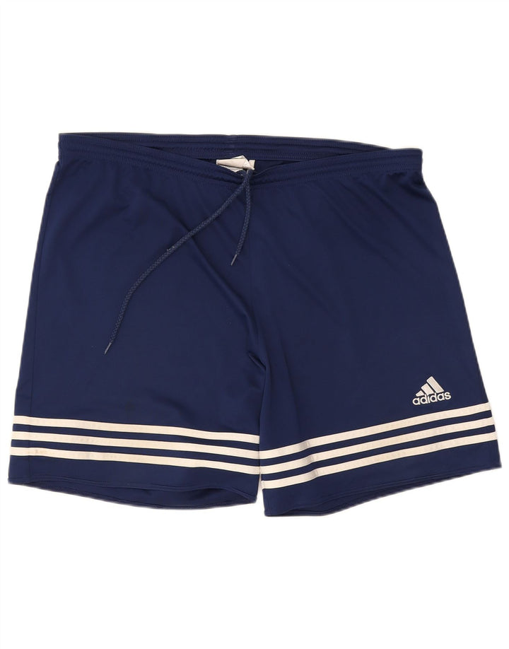 Мужские спортивные шорты Adidas Climalite XL темно-синие из полиэстера