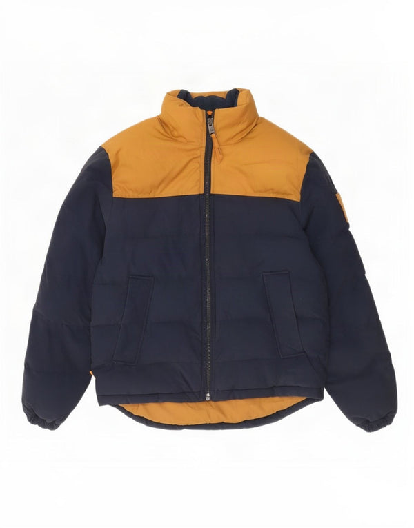 Мужская утепленная куртка свободного кроя Timberland UK 36, маленькая, темно-синяя, с цветными блоками