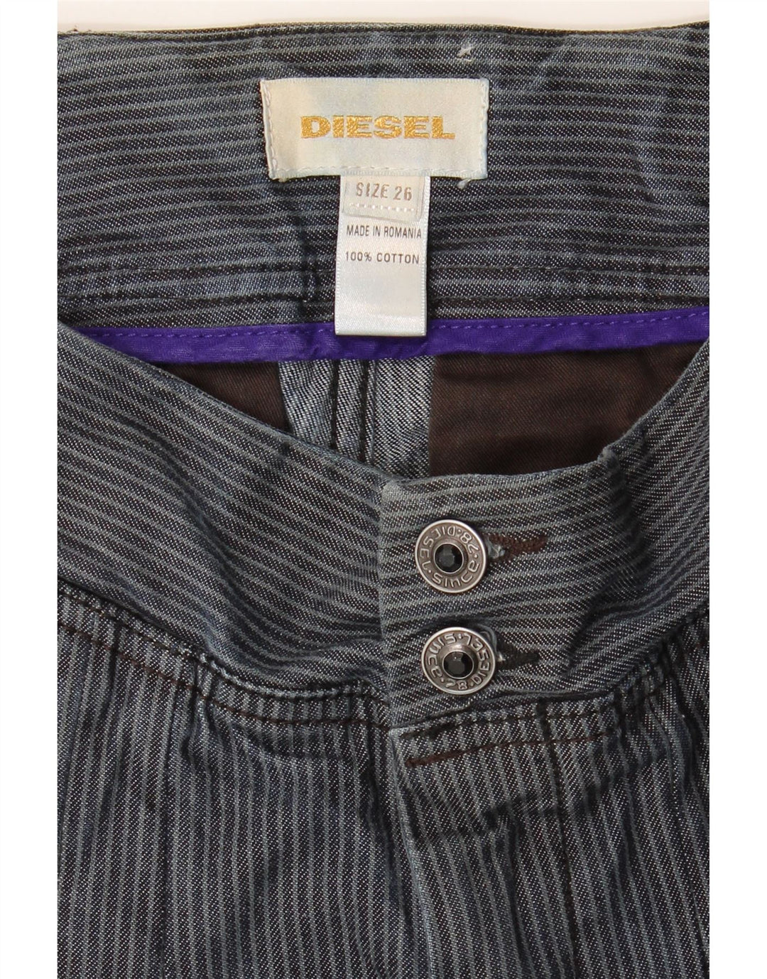 Женские шорты Diesel W26, хлопок, маленькая синяя полоска