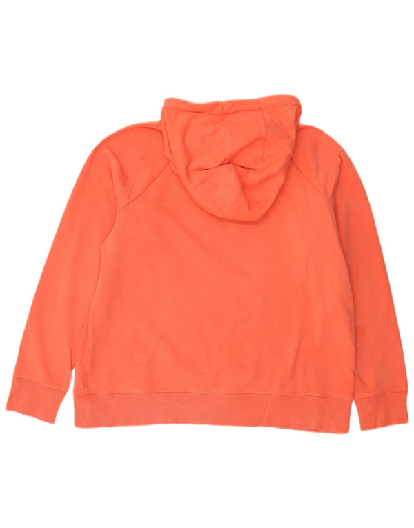 Under Armour Mens Graphic Hoodie Jumper Large Orange Cotton