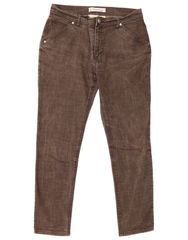 Женские узкие укороченные джинсы Max Mara UK 10, маленькие W30 L25, серый хлопок
