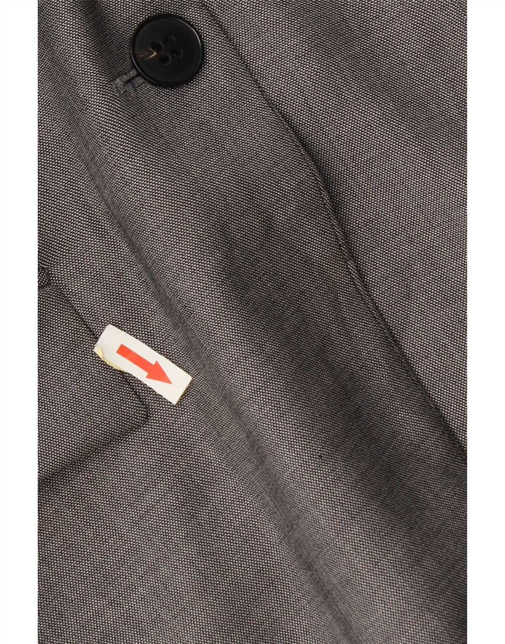 Женский пиджак Hugo Boss на 2 пуговицах, Великобритания 12, средний серый, шерстяной