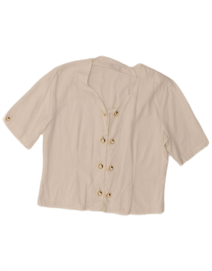 Женская двубортная блузка Enara Camice Top UK 16, большая белая