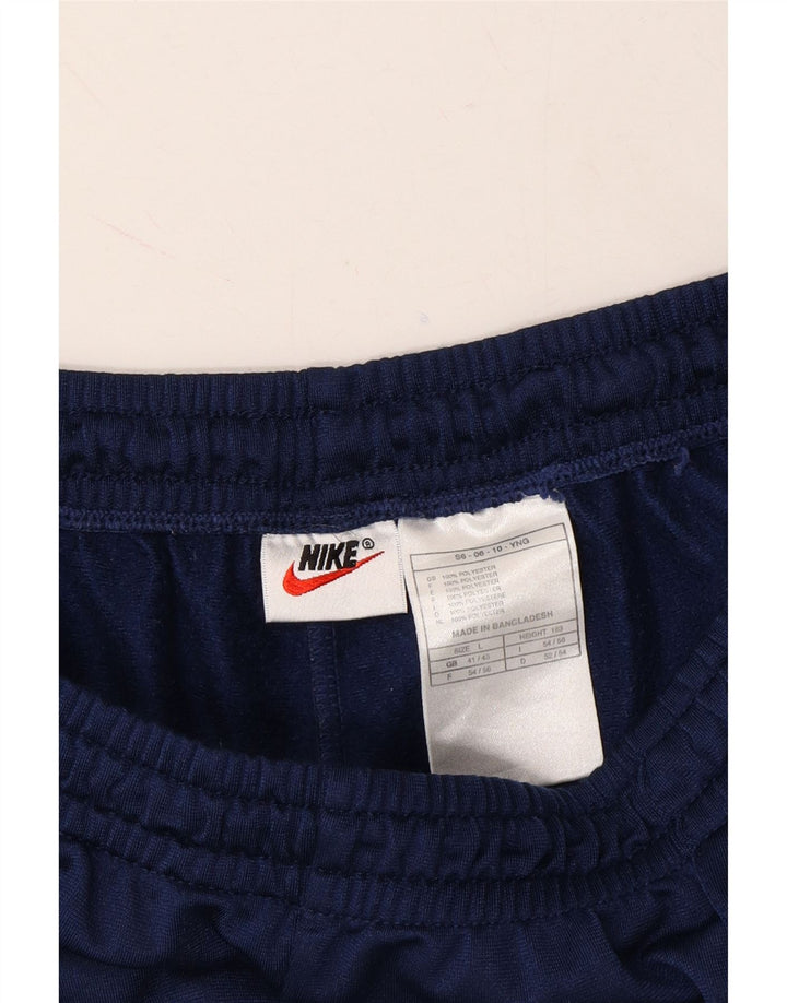 NIKE Mens Tracksuit Trousers UK 41/43 Large Navy Blue Polyester Vintage Nike and Second-Hand Nike from Messina Hembry 