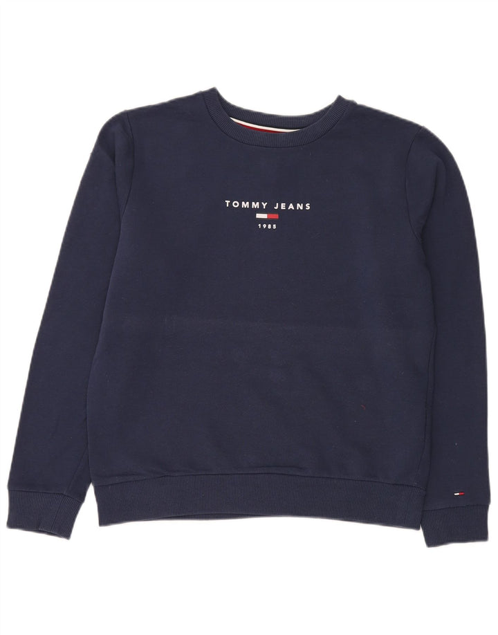 Женский свитер с рисунком Tommy Hilfiger UK 14, средний, темно-синий