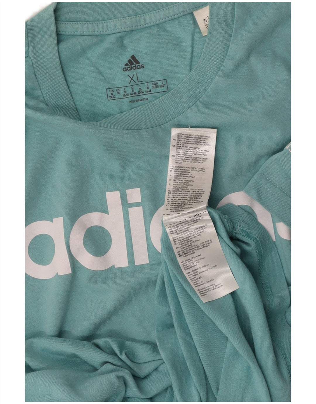 Женская футболка с рисунком ADIDAS Top UK 20/22 XL, синяя, хлопок