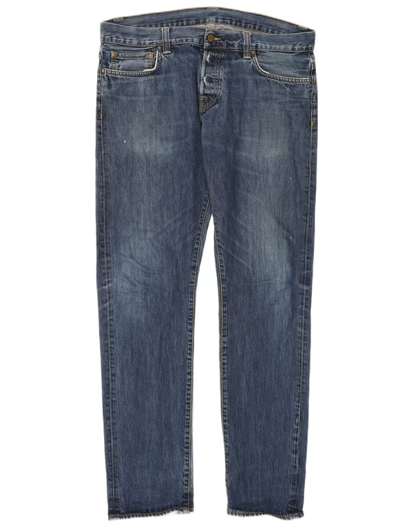 Мужские прямые джинсы Carhartt W34 L34 синие, хлопок