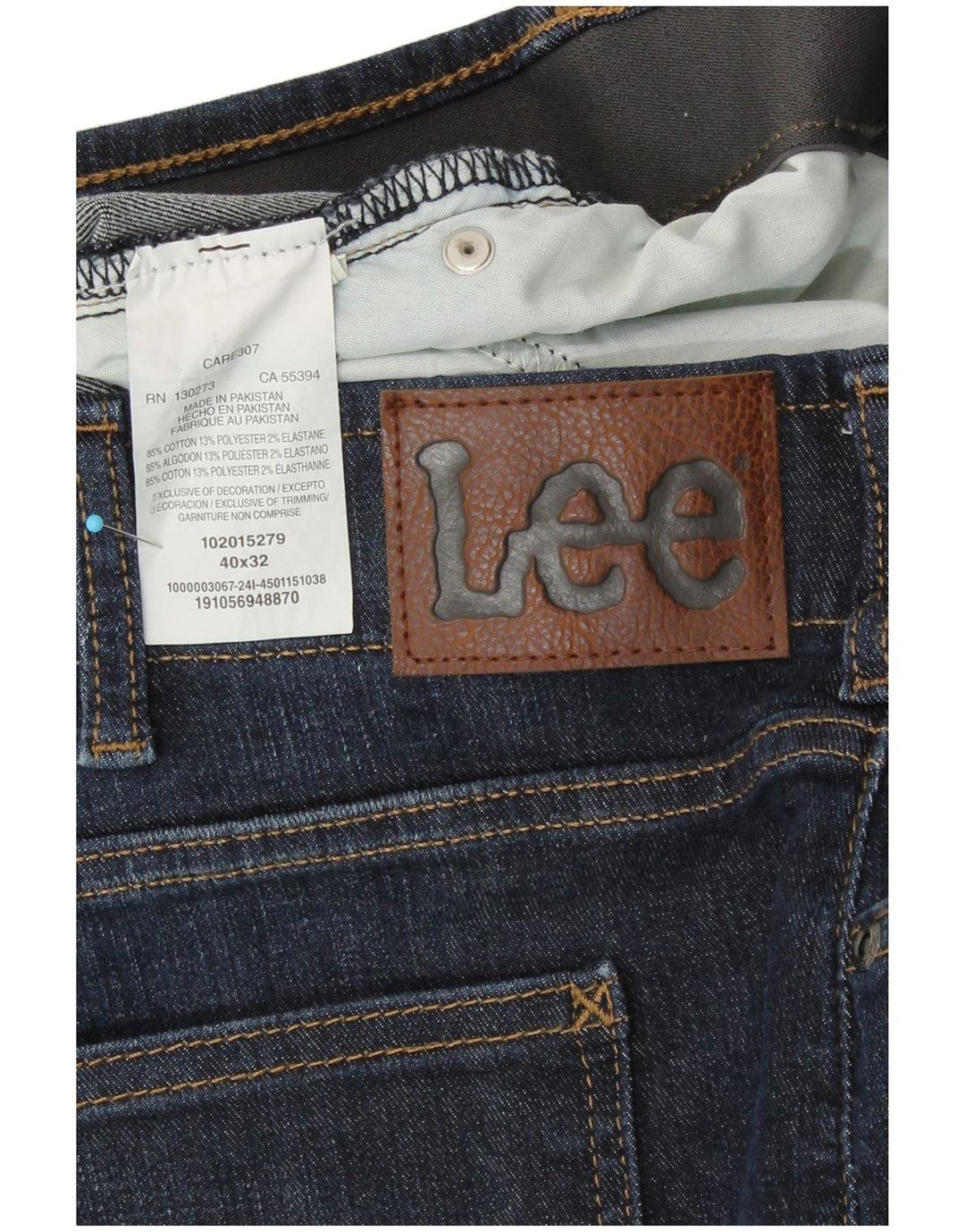 Мужские укороченные джинсы Lee W40 L27 темно-синие, хлопок