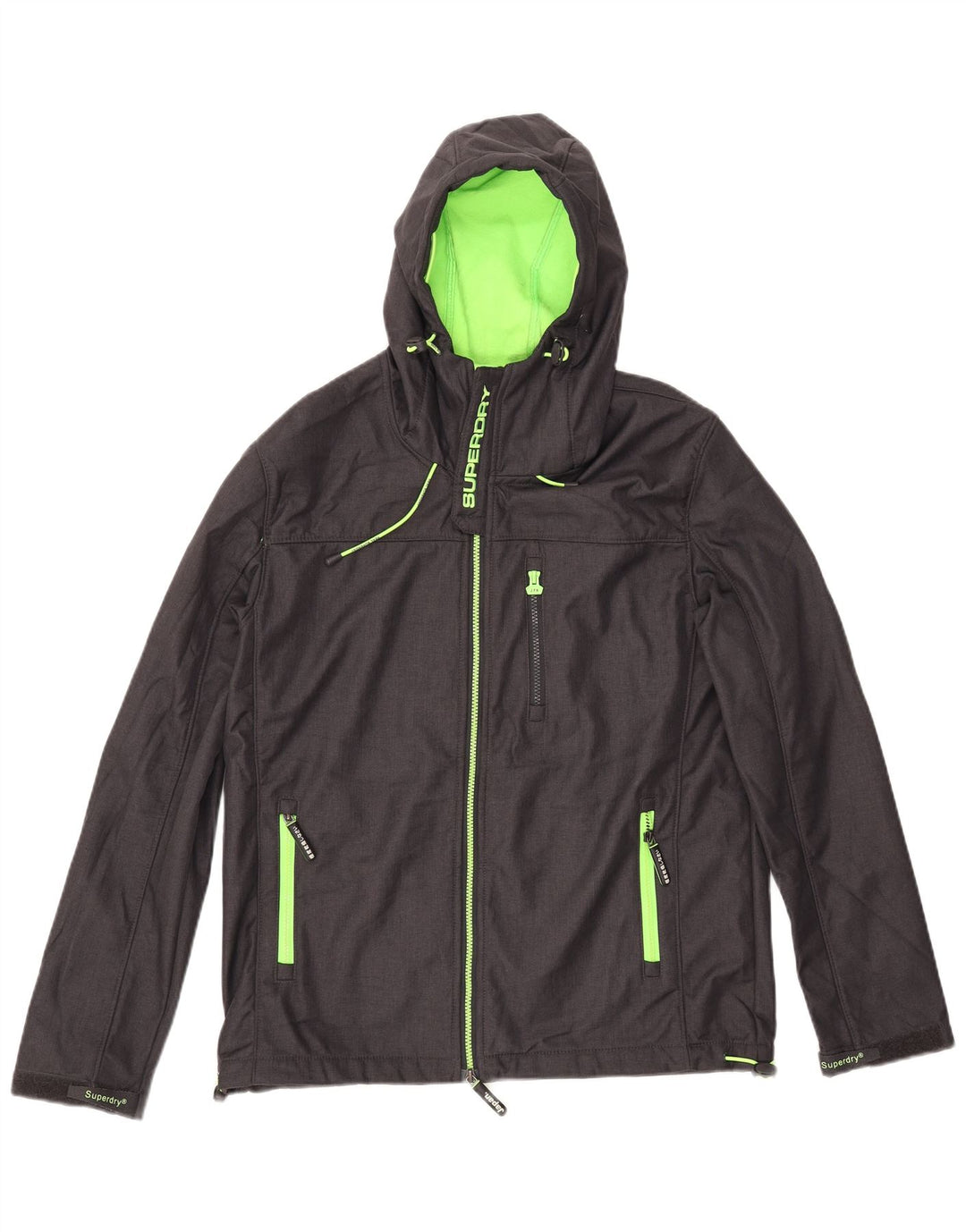 Мужская ветровка с капюшоном SUPERDRY Windtrekker UK 42 XL, серый нейлон