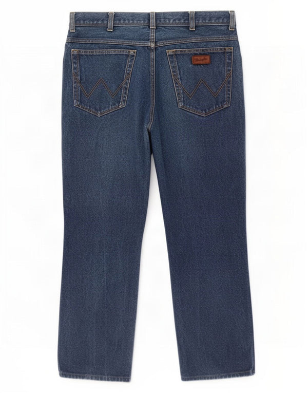 Мужские прямые джинсы Wrangler стандартного кроя W36 L30, синий хлопок