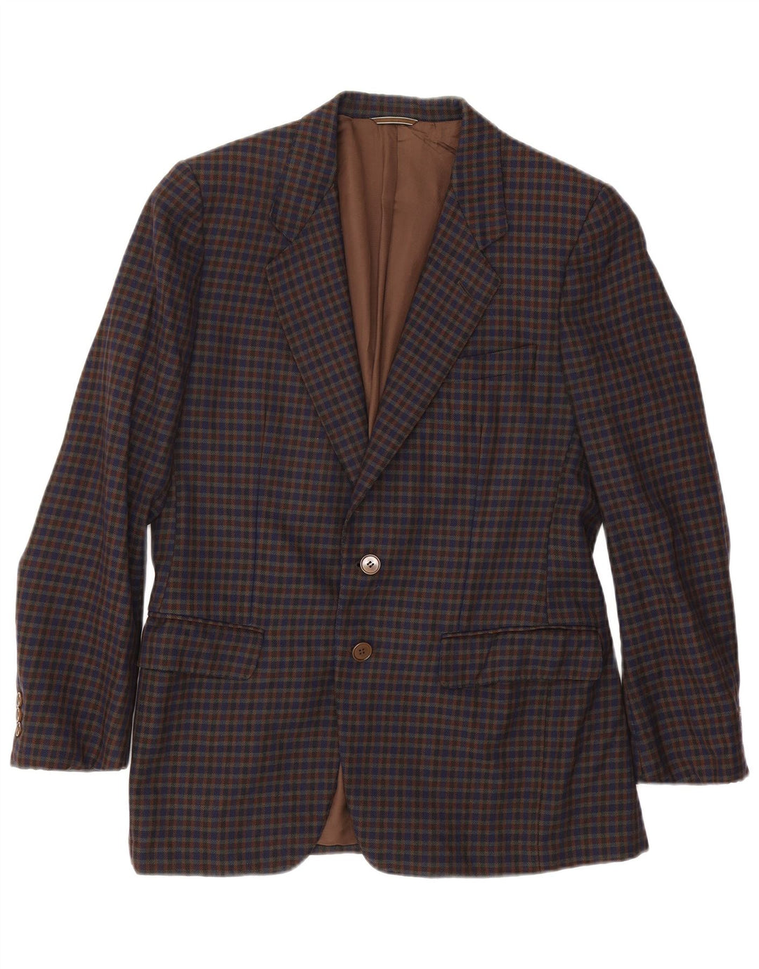 Мужской пиджак Aquascutum с 2 пуговицами, Великобритания 38, средний разноцветный клетчатый узор