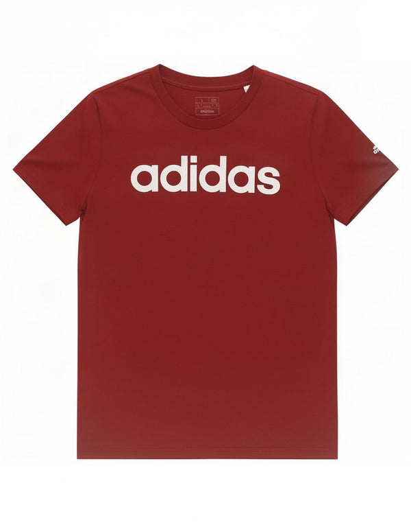 Женская футболка Adidas Slim Fit с графическим рисунком, топ UK 16/18, большой бордовый хлопок
