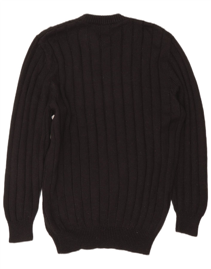 Винтажное женское платье-джемпер IT 50 XL, черное, шерсть