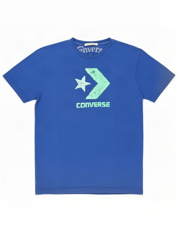 Женская футболка с рисунком Converse Top UK 10, маленький синий хлопок