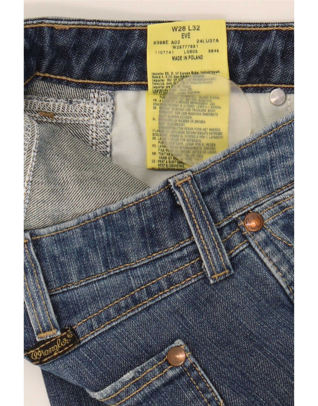 Женские джинсы Wrangler Eve Bootcut W28 L32 синие, хлопок