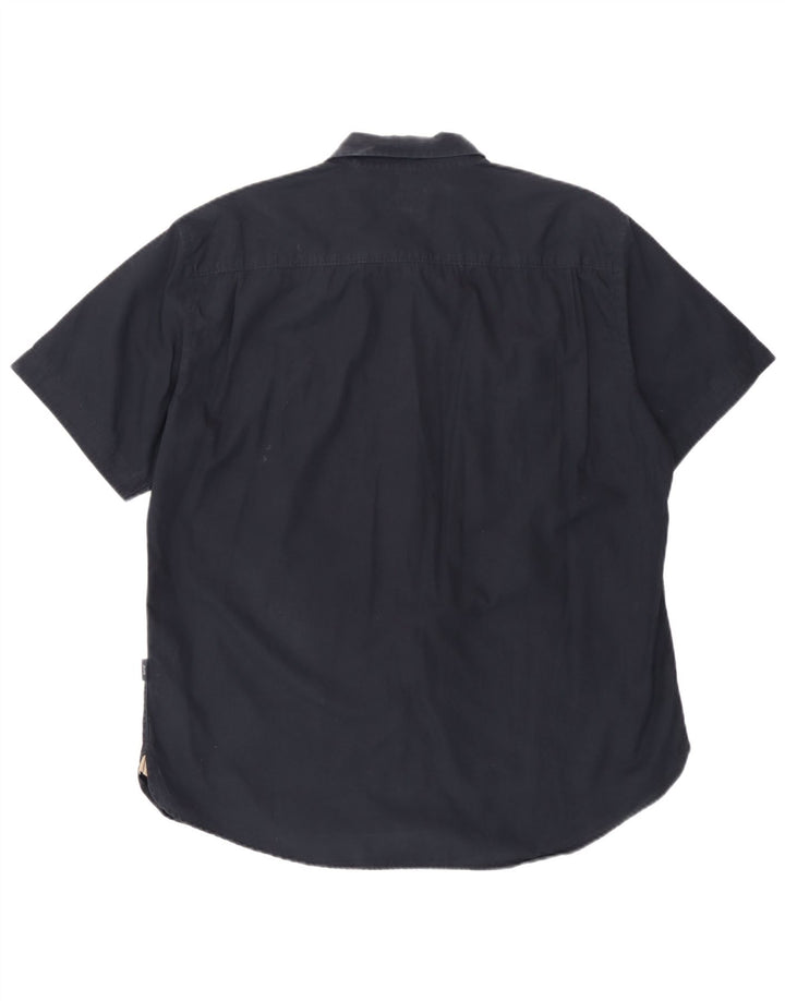 Мужская рубашка Paul Smith с коротким рукавом 2XL темно-синяя, хлопок