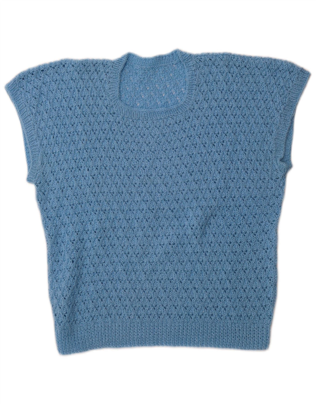 VINTAGE Женская майка без рукавов UK 14 Средний синий