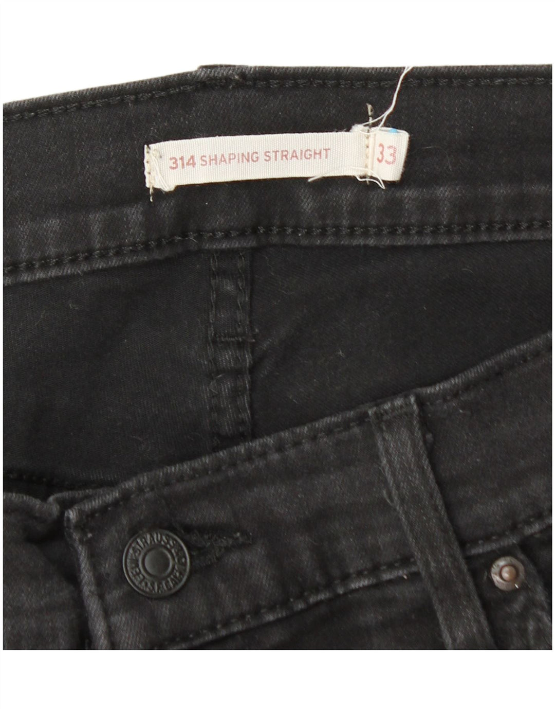 Женские прямые джинсы Levi's 314 Shaping W33 L30, черный хлопок
