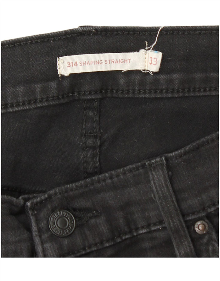 Женские прямые джинсы Levi's 314 Shaping W33 L30, черный хлопок