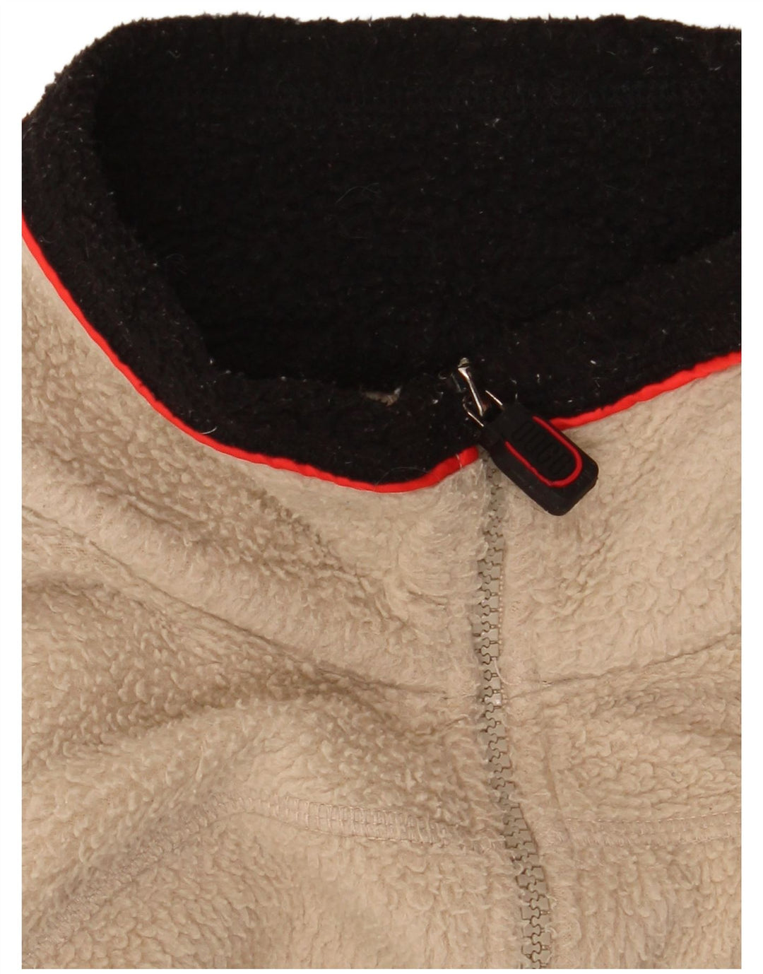 Мужская флисовая куртка FILA UK 36, маленькая, бежевый, полиэстер с цветными блоками